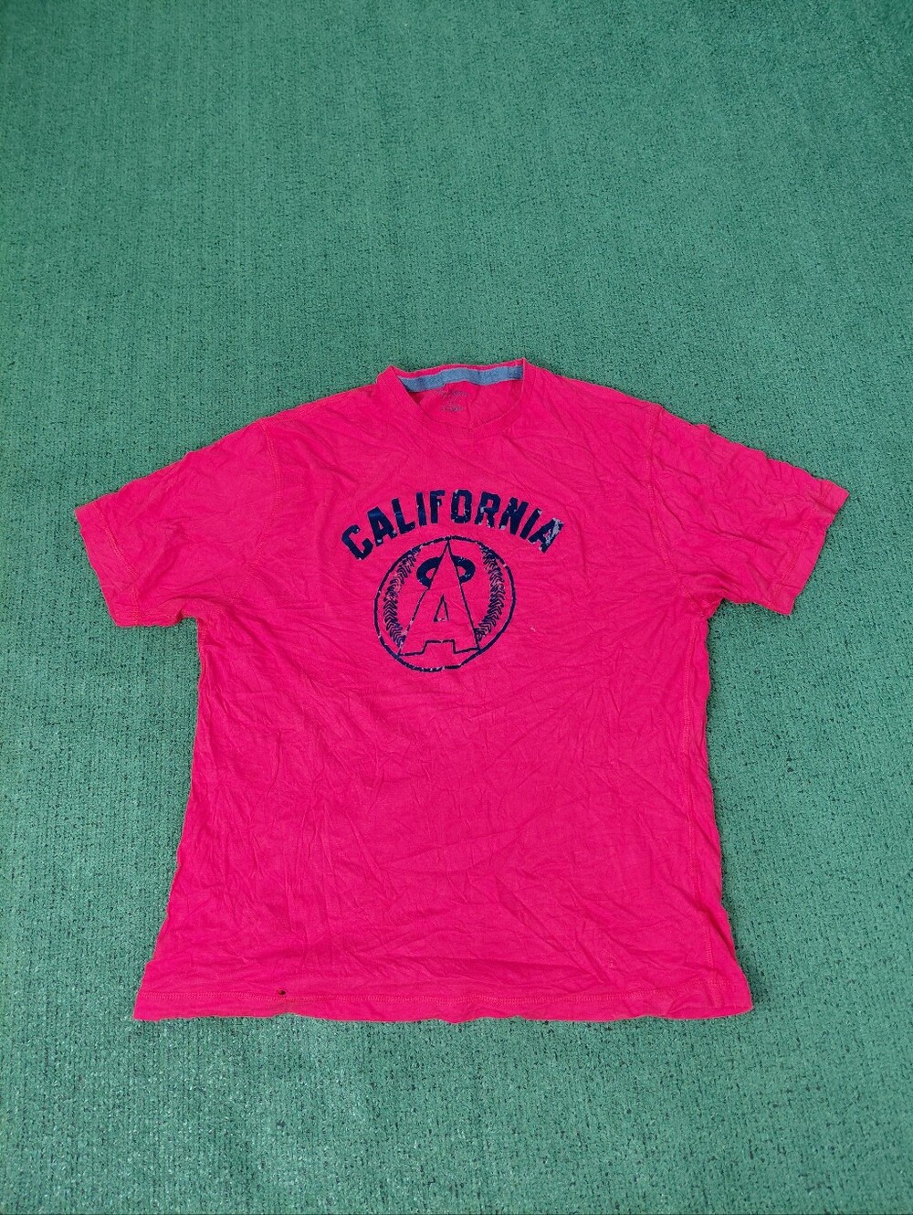 Wright & Ditson MLB California Angels Retro Logo Baseball Sports Red T Shirt Sz